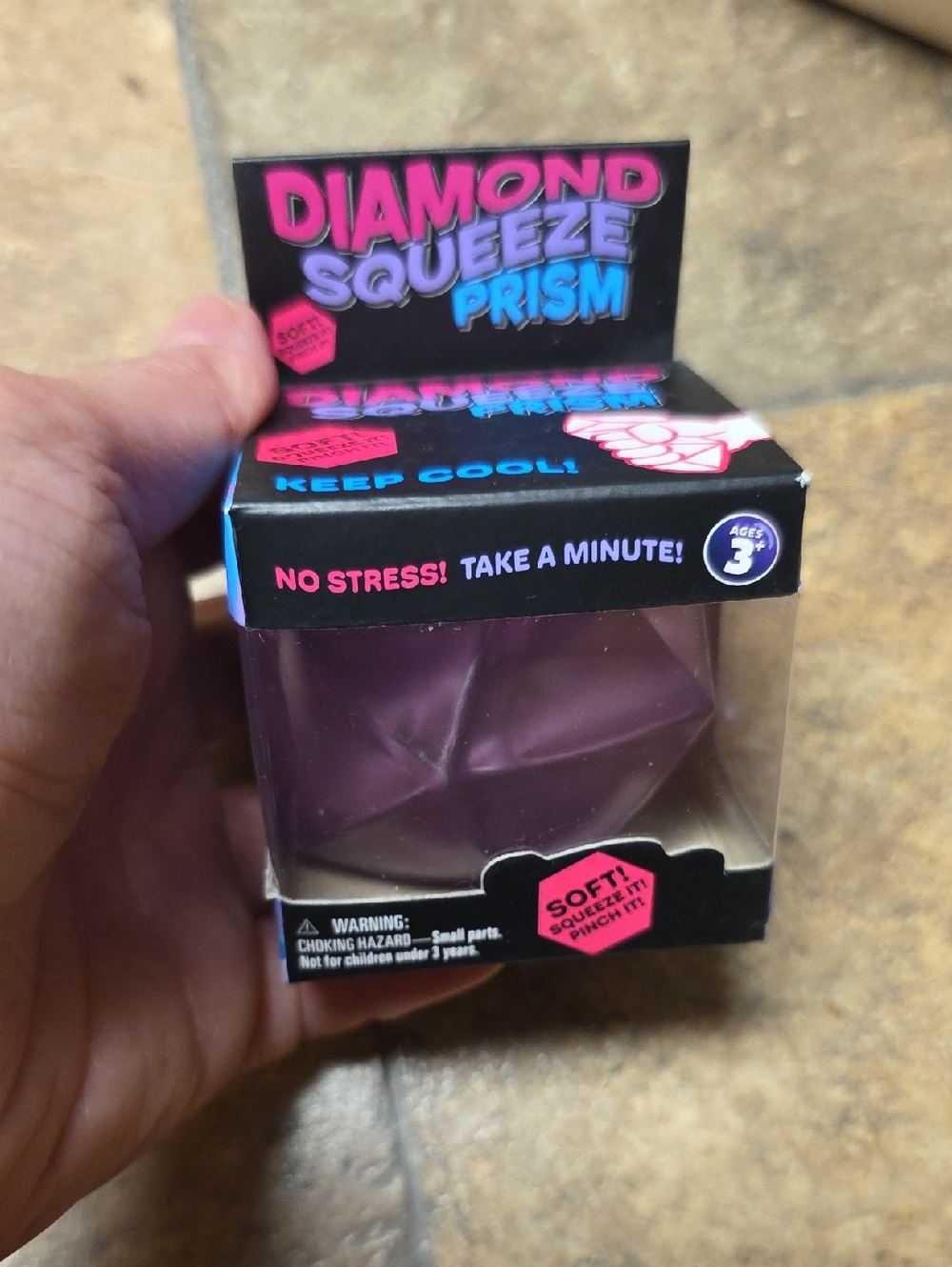 NEW Diamond Squeeze Prism Squishie Purple